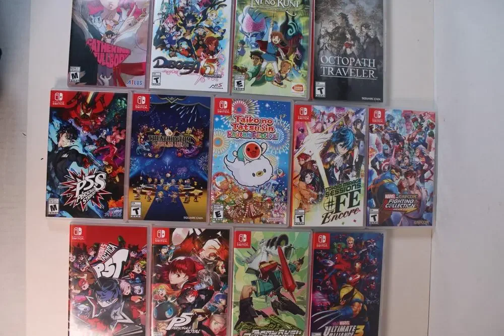 Lot of 13 Nintendo Switch Empty Game Cases Only No Games JRPG's Japanese action